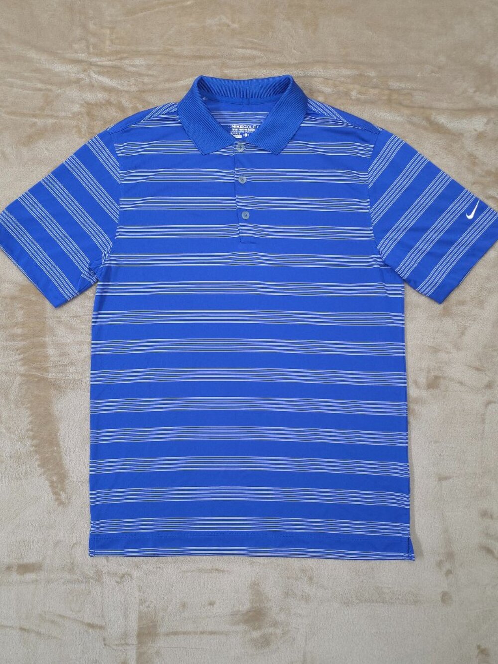 Nike Golf Tour Performance Dri-FIT Polo Men's S Blue White Striped